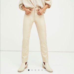 Free people vegan leather pants. Size 2. Color bone.